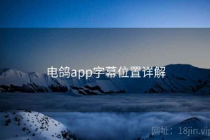 电鸽app字幕位置详解