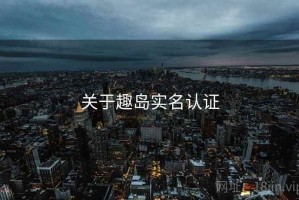 关于趣岛实名认证