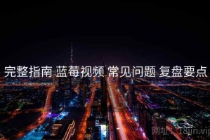 完整指南 蓝莓视频 常见问题 复盘要点