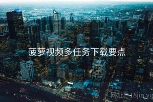 菠萝视频多任务下载要点