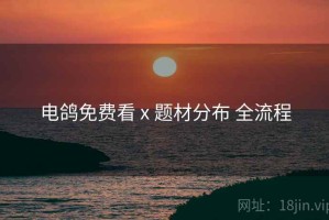 电鸽免费看 x 题材分布 全流程