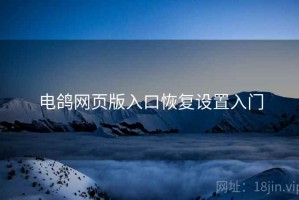 电鸽网页版入口恢复设置入门