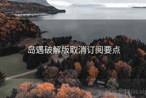 岛遇破解版取消订阅要点