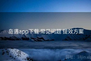岛遇app下载 常见问题 提效方案