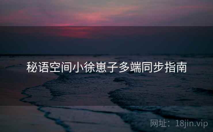 秘语空间小徐崽子多端同步指南