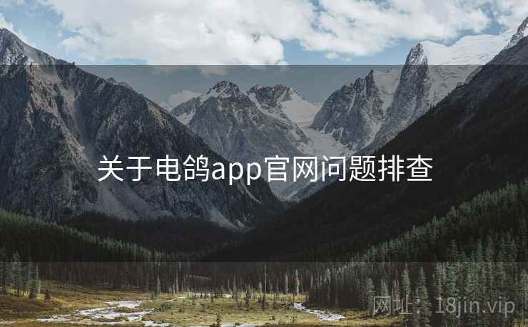 关于电鸽app官网问题排查