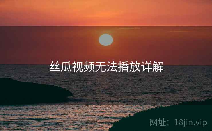 丝瓜视频无法播放详解