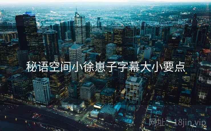 秘语空间小徐崽子字幕大小要点