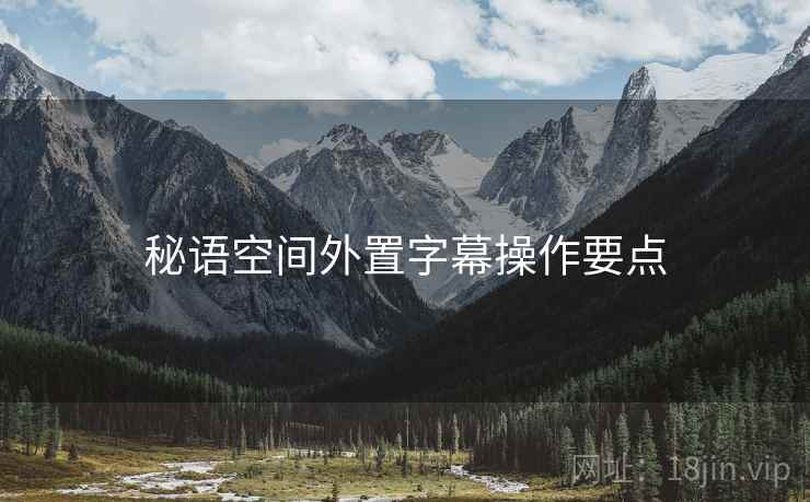 秘语空间外置字幕操作要点