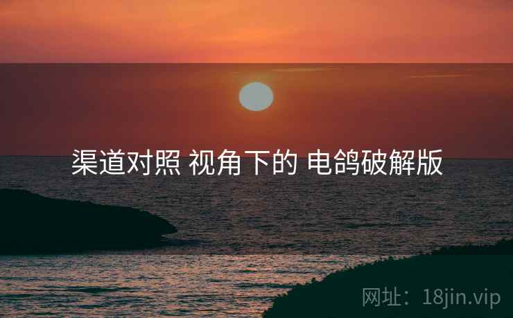 渠道对照 视角下的 电鸽破解版