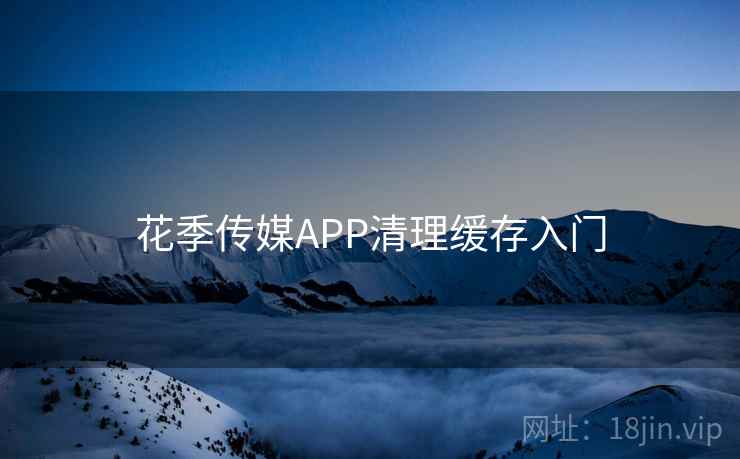 花季传媒APP清理缓存入门