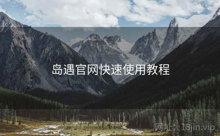 岛遇官网快速使用教程