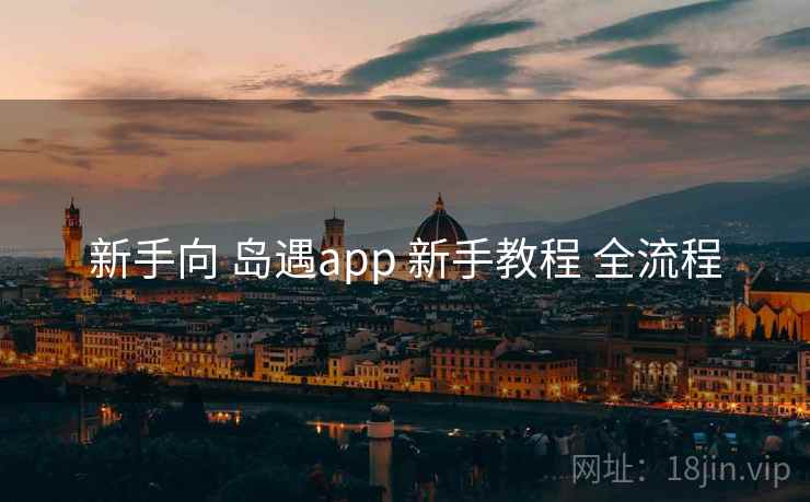 新手向 岛遇app 新手教程 全流程
