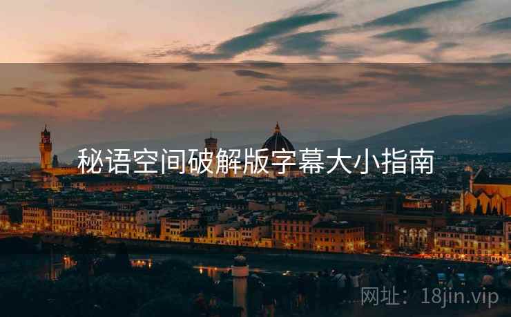 秘语空间破解版字幕大小指南